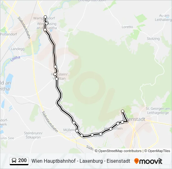 200 Bus Line Map