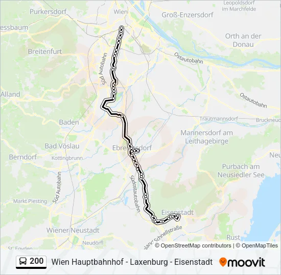 200 Bus Line Map
