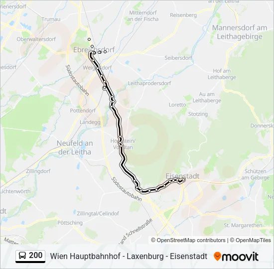200 Bus Line Map