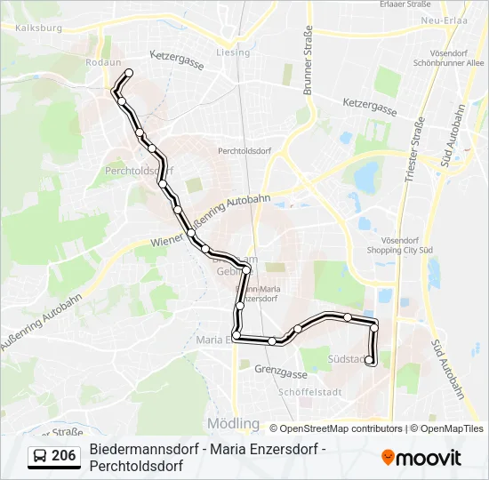 206 Bus Line Map