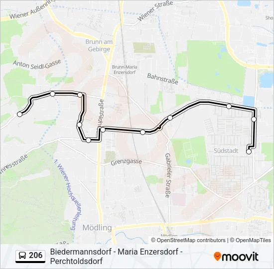 206 Bus Line Map