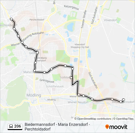 206 Bus Line Map