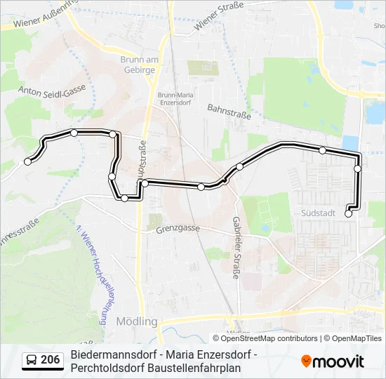 206 Bus Line Map