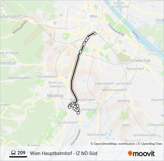 209 Bus Line Map
