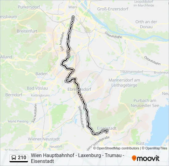 210 Bus Line Map