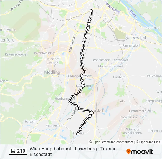 210 Bus Line Map