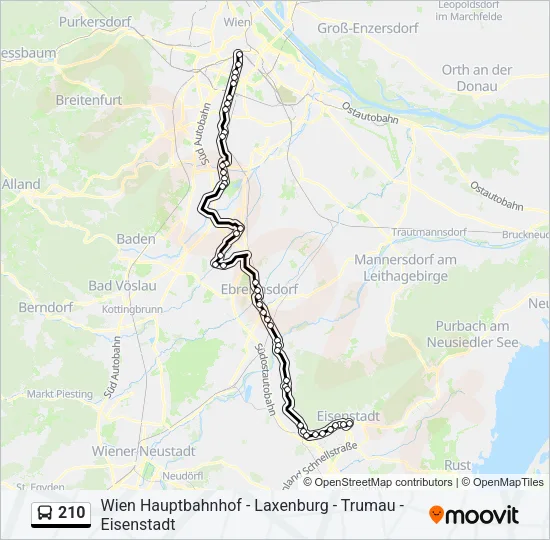 210 Bus Line Map