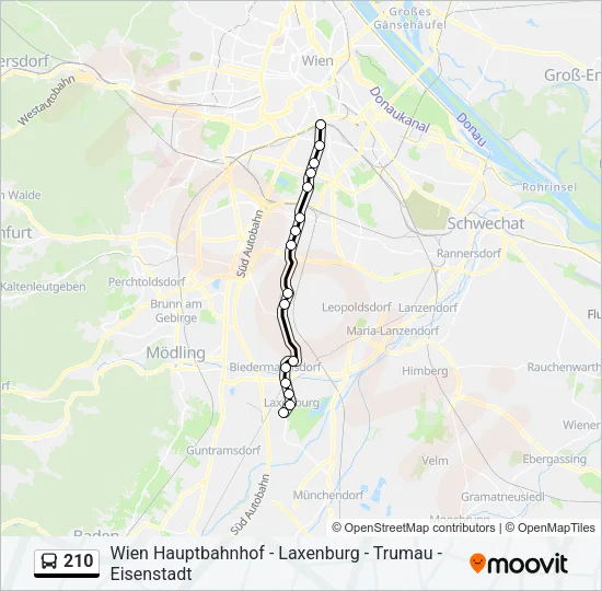 210 Bus Line Map