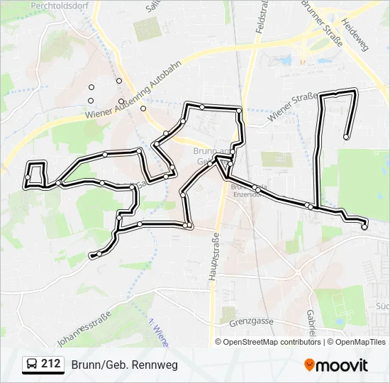 212 Bus Line Map