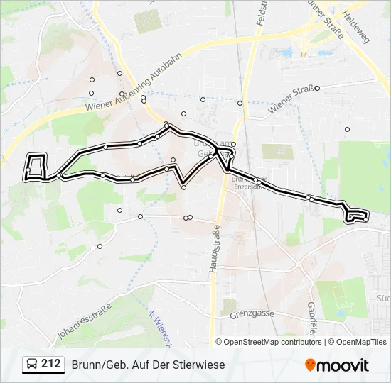 212 Bus Line Map
