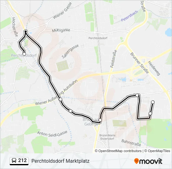 212 Bus Line Map