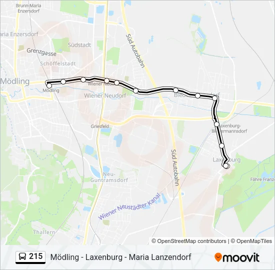 215 Bus Line Map