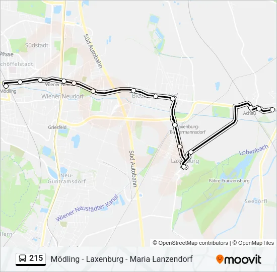215 Bus Line Map