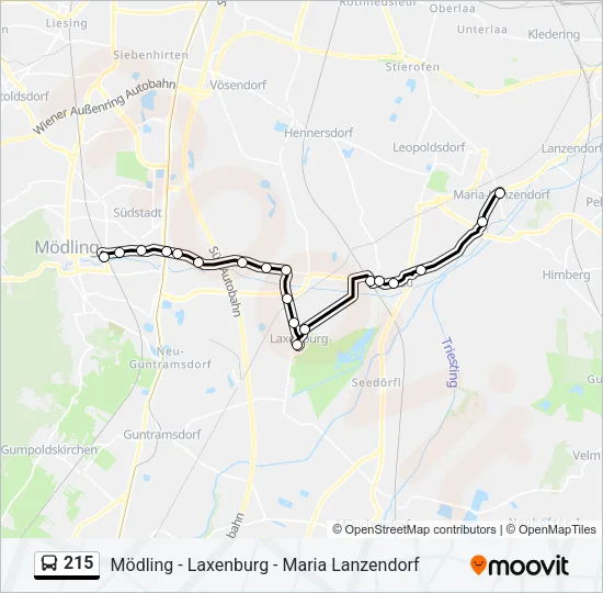 215 Bus Line Map
