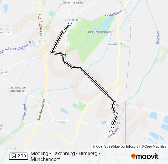 216 Bus Line Map