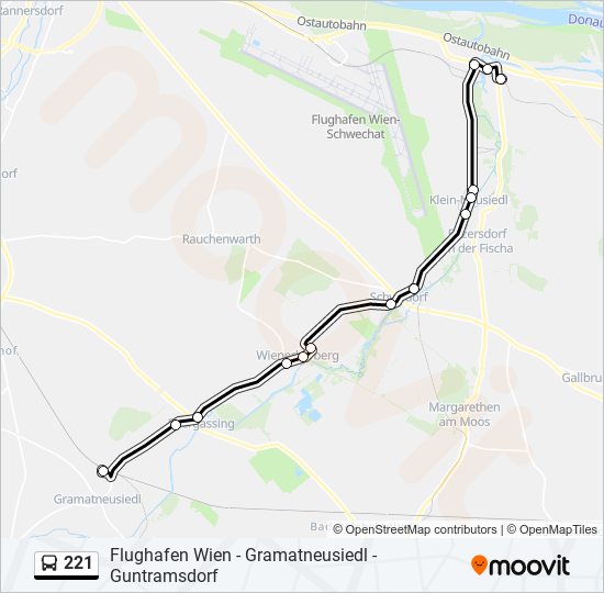 221 bus Line Map