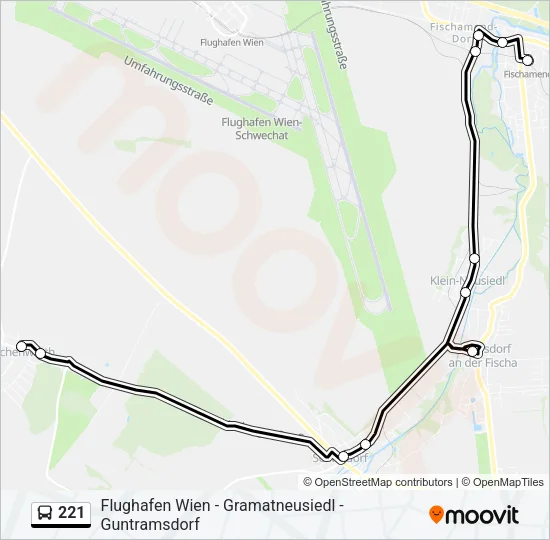 221 Bus Line Map