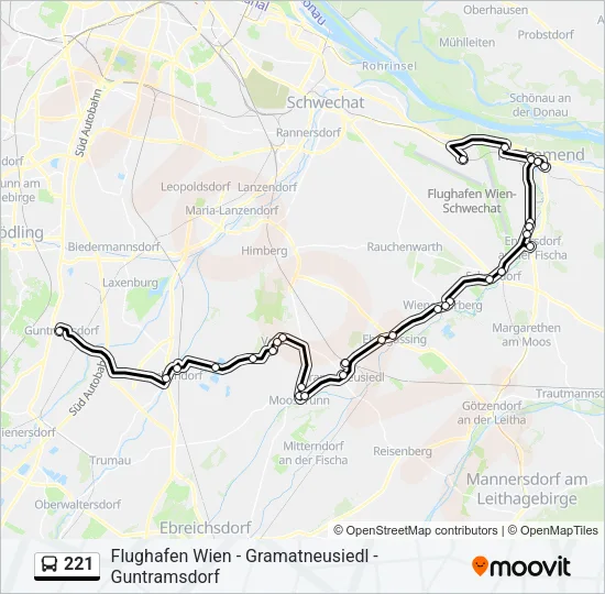 221 Bus Line Map