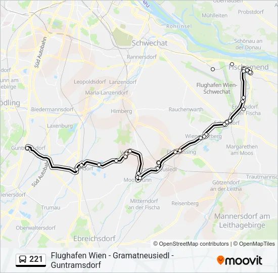 221 Bus Line Map