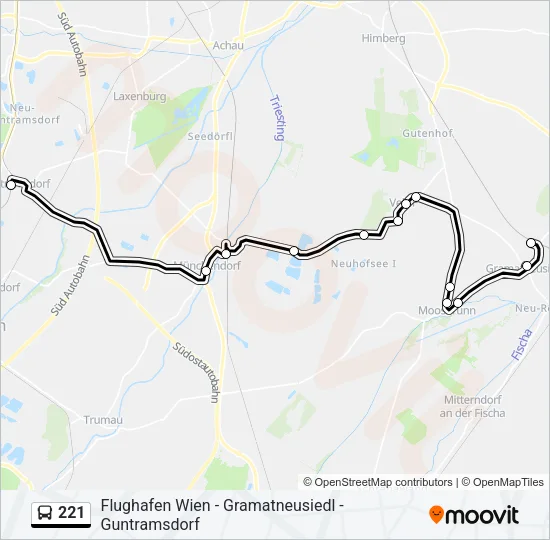 221 Bus Line Map