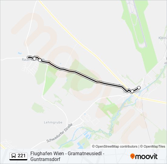 221 bus Line Map