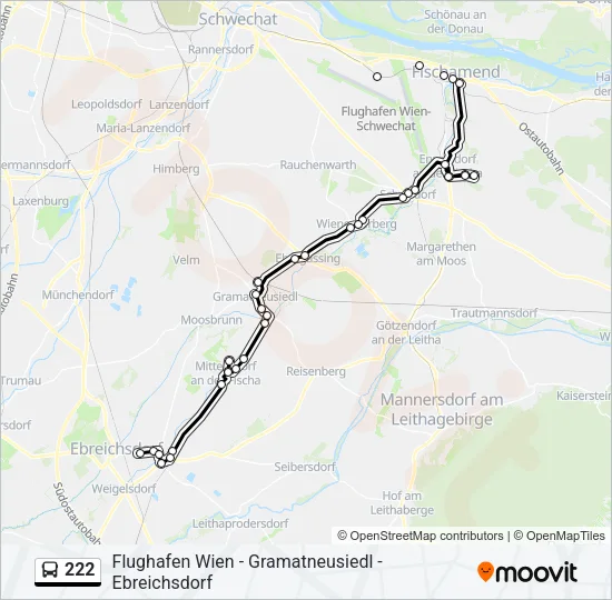 222 Bus Line Map