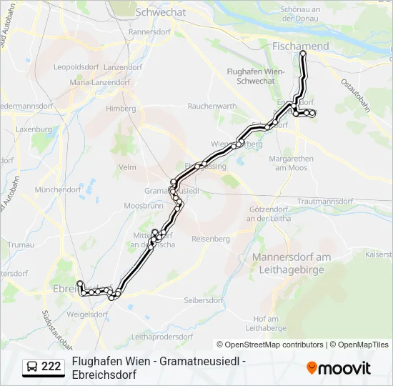 222 Bus Line Map