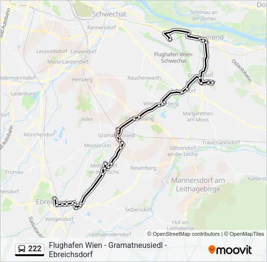 222 Bus Line Map