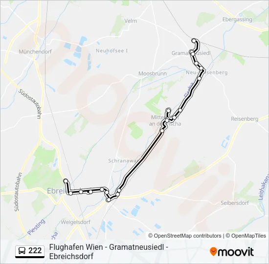 222 Bus Line Map
