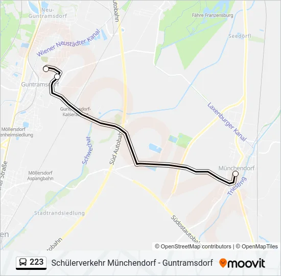 223 Bus Line Map