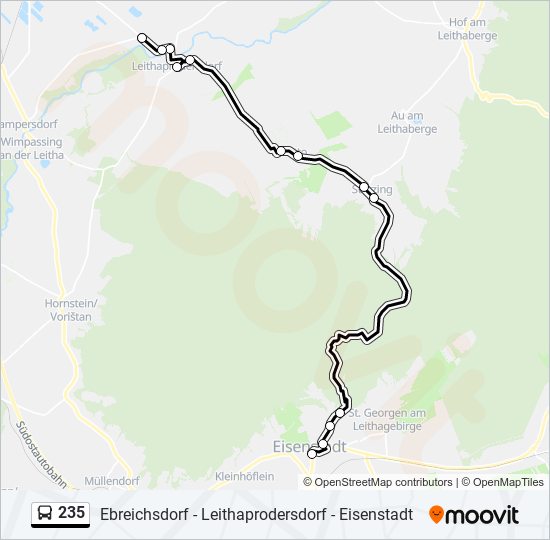 235 bus Line Map