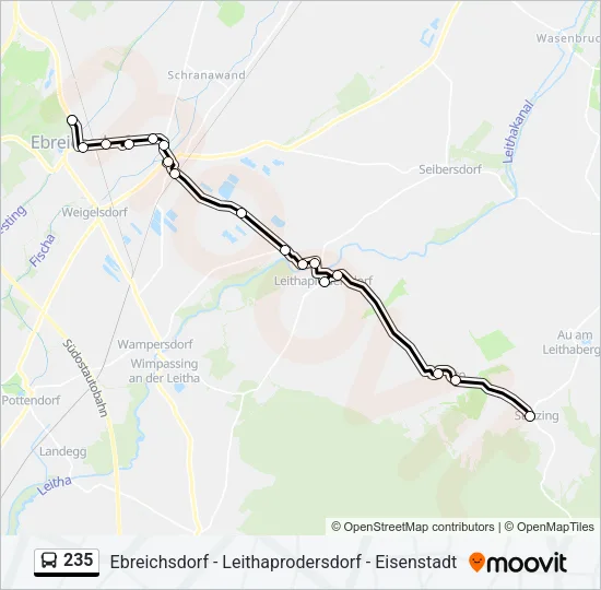 235 Bus Line Map