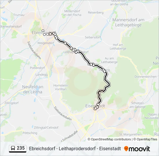 235 Bus Line Map