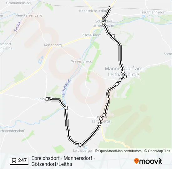247 Bus Line Map