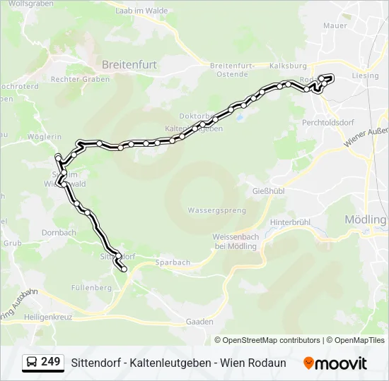 249 Bus Line Map