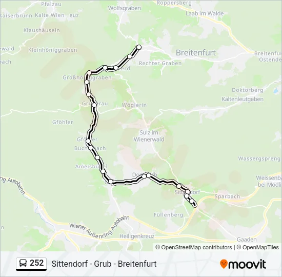 252 Bus Line Map