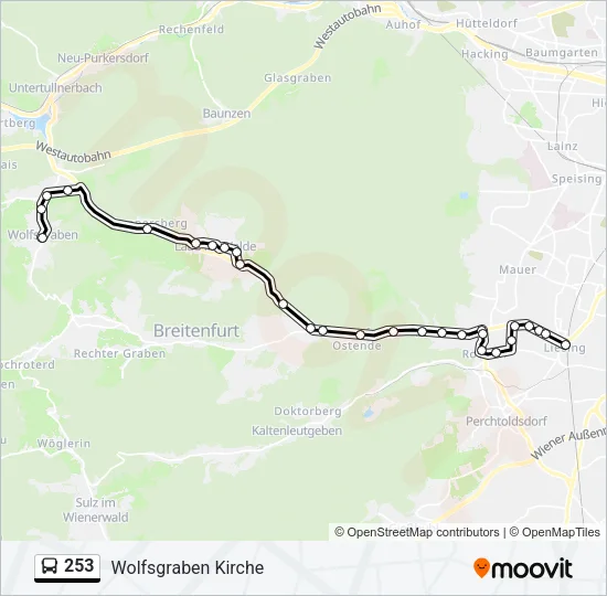 253 Bus Line Map