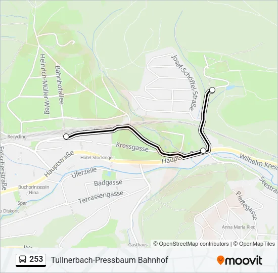253 Bus Line Map