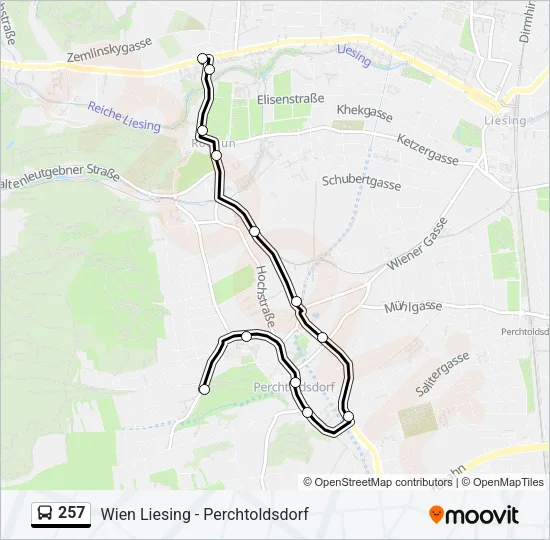 257 Bus Line Map