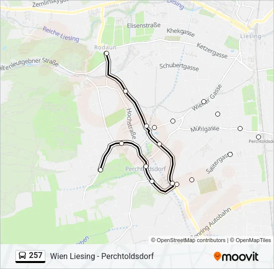 257 Bus Line Map