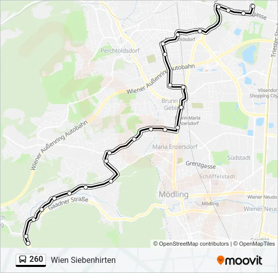 260 Bus Line Map