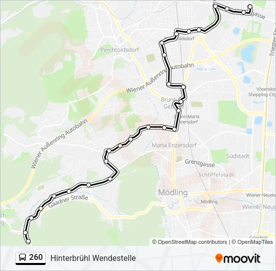 260 Bus Line Map