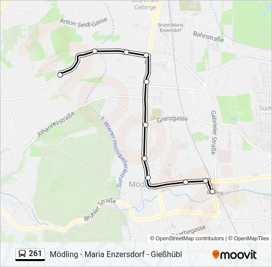 261 Bus Line Map