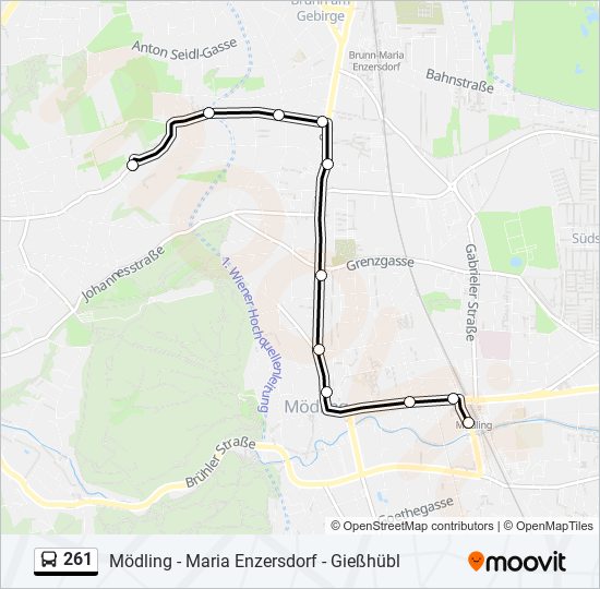 261 bus Line Map