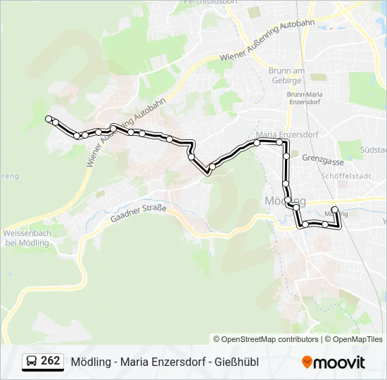 262 Bus Line Map