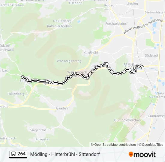 264 Bus Line Map