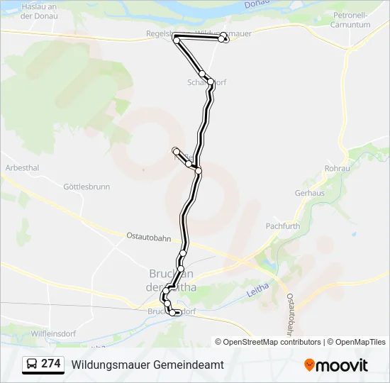 274 Bus Line Map