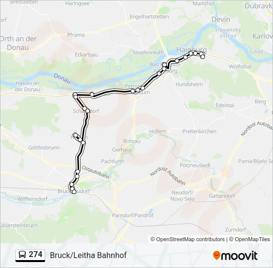 274 Bus Line Map