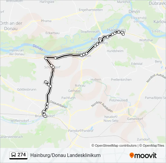 274 Bus Line Map
