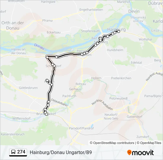 274 Bus Line Map